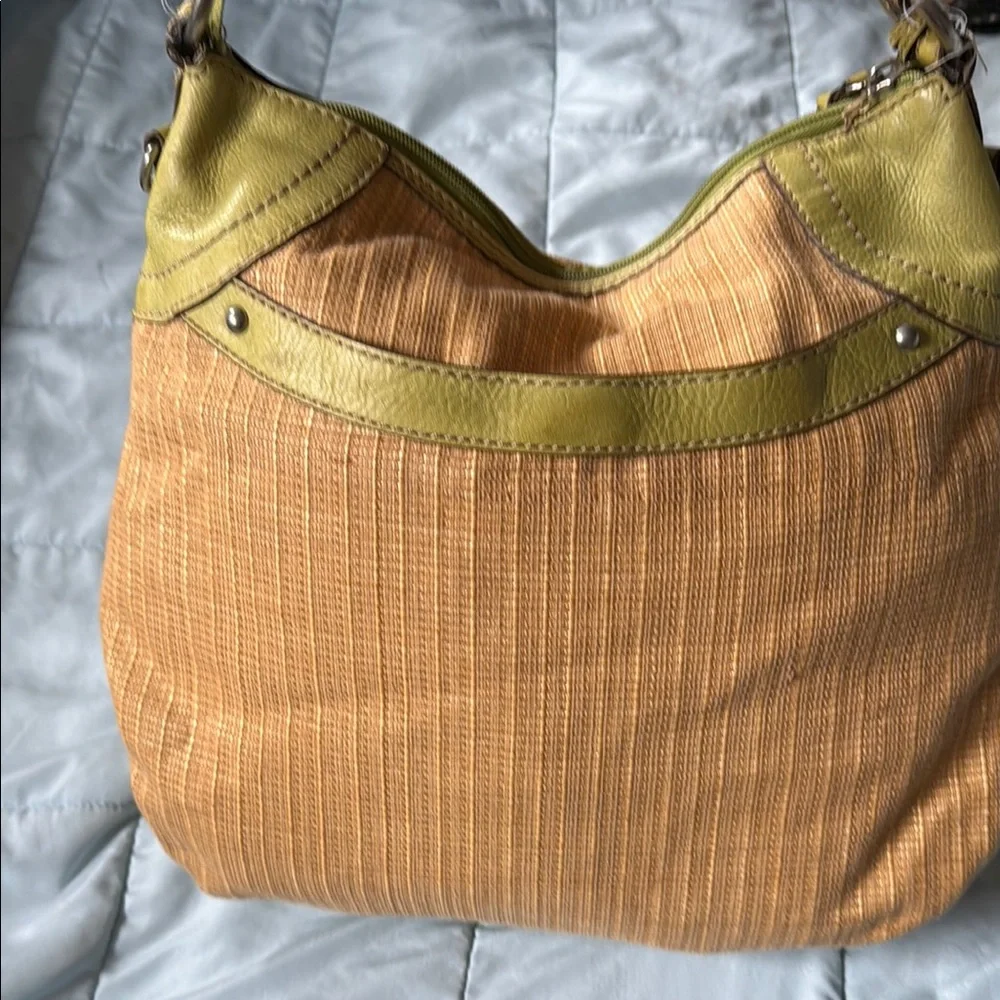 Fossil Yellow and Green Hobo Bag